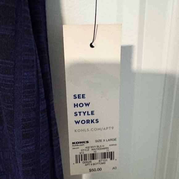 Apt. 9 Deep Blue Knit Top - Picture 3 of 3